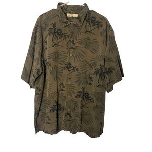 Tommy Bahama Silk Hawaiian Men's Button Front Short Sleeve Shirt Size XL